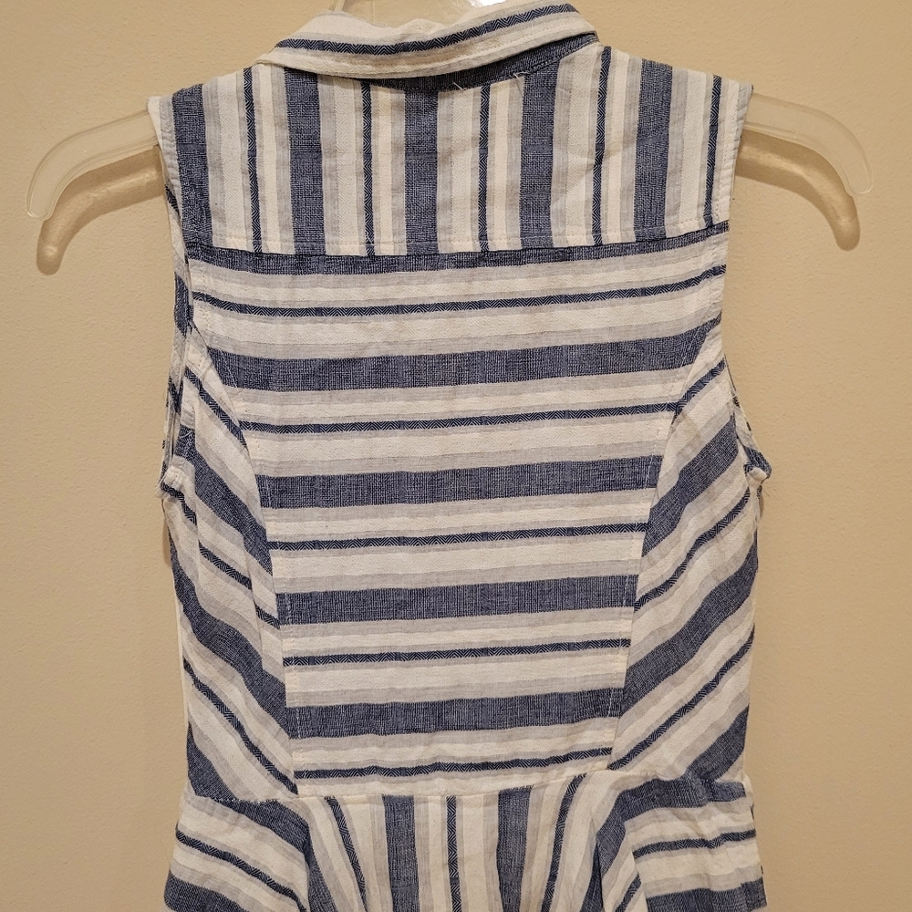 Striped Button Down Collared Dress - image 8